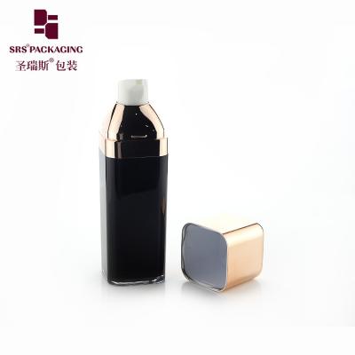 China empty square shape acrylic double wall face cream airless lotion bottle for sale