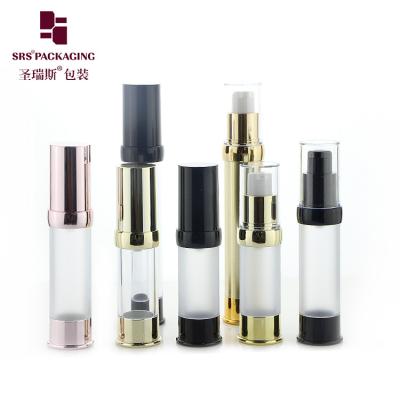 China Empty Luxury Rose Gold Color Travel Size Cosmetic Serum Pump Bottle Airless 30 ml for sale