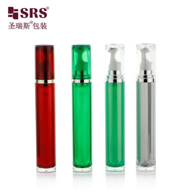 China Luxury Acrylic Empty Plastic Roller Steel Ball Eye Serum Wholesale 15ml Bottle for sale