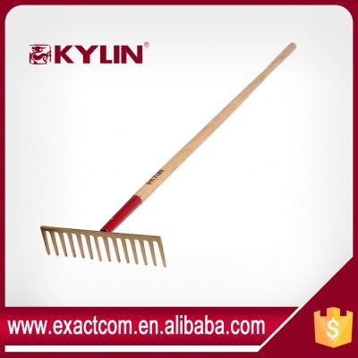 China Cheap Garden Rake Pick Grabber In Construction Tools 14 Tooth Garden Forged Asphalt Steel Rake for sale