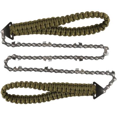 China OT09 Portable Pocket Chainsaw with Paracord Handle Emergency Survival Outdoor Gear Folding Chain Hand Saw Best for Backpacking Camping for sale