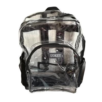 China Clear PVC Waterproof Clear Plastic Backpacks Heavy Duty Vinyl Bag Backpack for sale