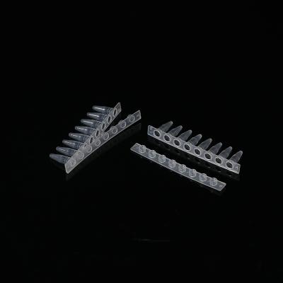 China PP Polypropylene High Quality 8 Strand PCR Tube Tubes Blank 8 Plastic Strip For Lab for sale