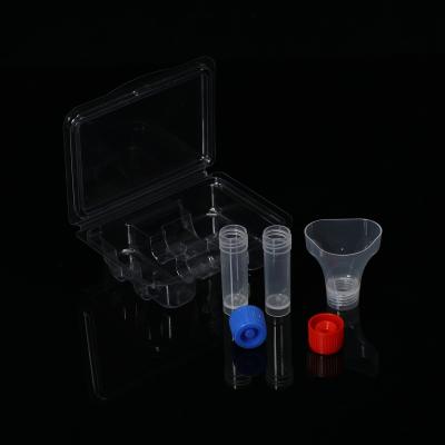 China High Quality 5ml Single Hose Saliva Collector Full Set PE Complete Set Rapid DNA Test for sale