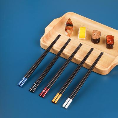 China Household Multi-Color Viable Alloy Chopsticks Chopsticks Classic Personality Household Alloy Chopsticks Set for sale