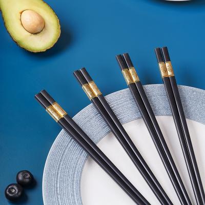 China Viable Wholesale Jinfu Classic Alloy Chopsticks Custom Household Alloy Chopsticks Set for sale