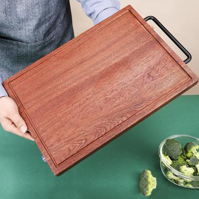 China Wholesale Viable Square Chopping Board Ebony Wood Chopper Factory Household Solid Wooden Cutting Board for sale