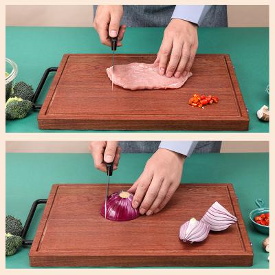 China Wholesale Custom Sustainable Vegetable Chopping Board Ebony Wood Cutting Board Wooden Kitchen Cutting Board for sale