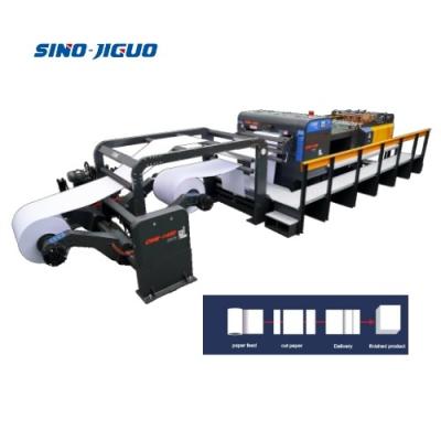 China 0.8MPa Pressure Requirement Used Roll Paper Sheeter Cutter Machine With 2 Rolls Cutting Te koop