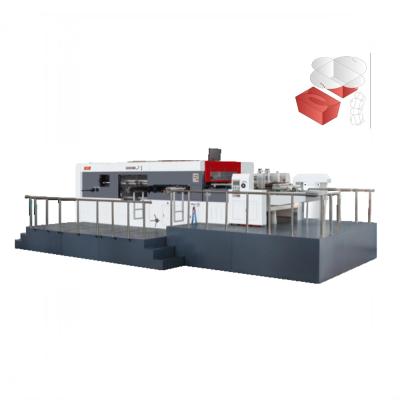 China Carton Box Automatic Die Cutting Machine 1500X1105mm Lead Edge Feeding Creasing Machine for sale