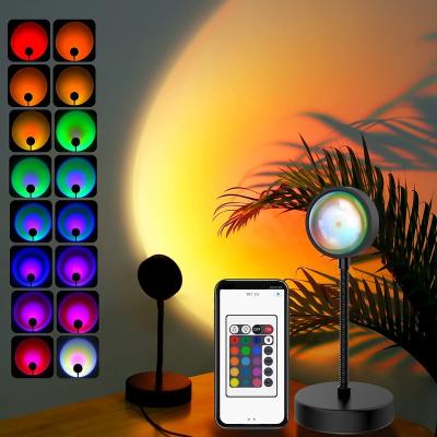 China New-designed Sunset Lamp Projection Multiple Colors Changing Solset Sunrise Sun Rainbow Remote Control for sale