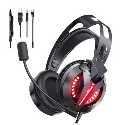 China Noise Canceling Volume Controllable Noise Canceling Soft Gaming Earphones PS4 Earmuffs Gaming Headset With MIC For Xbox One for sale