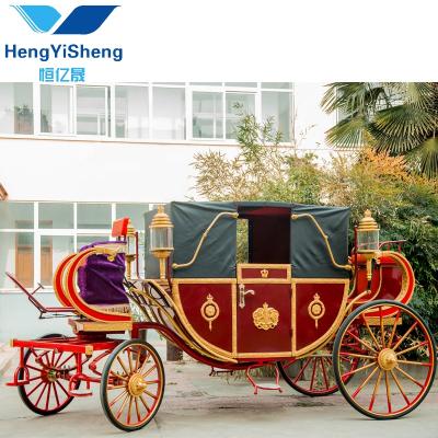 China Wedding Luxury Royal Wedding Horse Carriage Electric With Canopy for sale