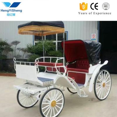 China Wedding 2 Tiers Guided Horse Cart With Solid Rubber Wheels / Horse Cart For Activity , Wedding , Tourist Area for sale