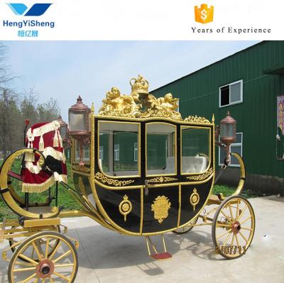 China Wedding Luxury Royal Horse Carriage , Royal Horse Carriage With Solid Wheel for sale