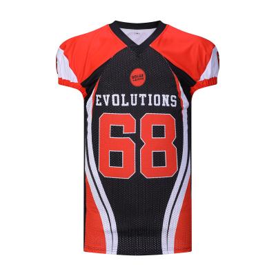 China Team Logo American Football Breathable Custom Tank Top Sublimation Polyester Spandex Mesh for sale