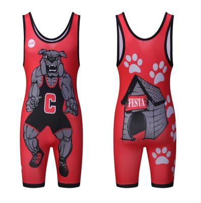 China Activity Sporting Dblue Custom Mens Wear Fitness Training Tights Quick Dry Men Wrestling Singlets Wear for sale