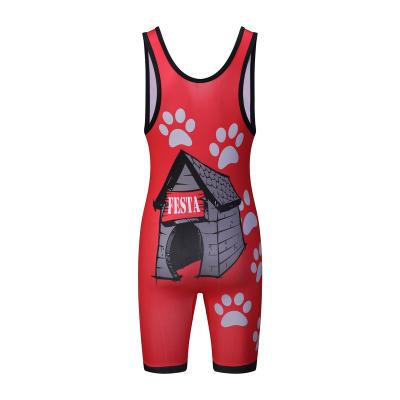 China Polyester Wrestling Men's Casual Wholesale Low Price Custom Logo Active Wear Wrestling Tops Singlet Vest for sale