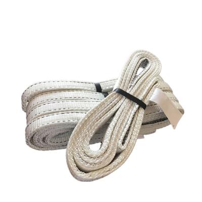 China Thicker and its surface is flatter and more wear-resistant easy-to-use heavy-duty polyester webbing best-selling white sling for sale