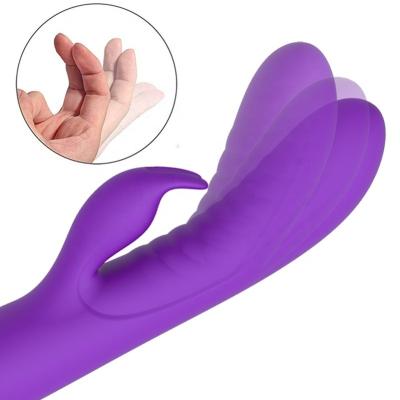 China Valleymoon Rechargeable Female Silicone Masturbation Finger Movement Clitoris Rabbit Vibrators for Women for sale