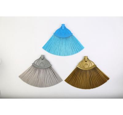 China Daily Necessities Selling Best Durable Blue Brown Gray Plastic Broom Brush Plastic Broom for sale