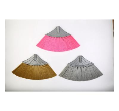 China Brand New Daily Necessities Plastic Broom With Plastic Bristle Pink Gray Brown Plastic Broom for sale