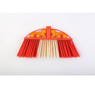 China China Factory Wholesale Price Daily Field Broom Necessities Red Beige Soft Cleaning Plastic Broom for sale