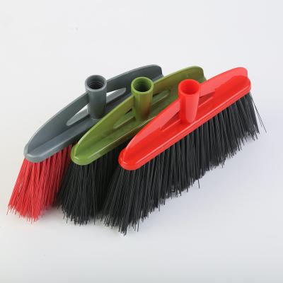 China Magic Cordless Red Color Material Plastic Clyclonic Brooms And Brooms Field 360 Rotation Broom Daily Hand Push Necessities Red Head Plastic Broom for sale