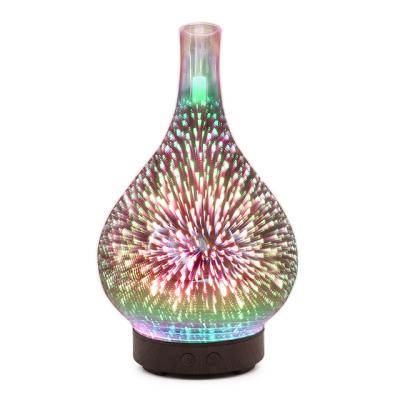 China New Commercial Wholesale 3D Ultrasonic Air Humidifier Wholesale 3D Ultrasonic Air Humidifier Colored Glass Essential Oil Diffuser for sale