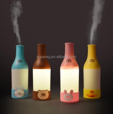 China Humidification 8m2 180ml Cocktail Bottle USB LED Desktop Humidifier Essential Oil Aroma Diffuser for sale