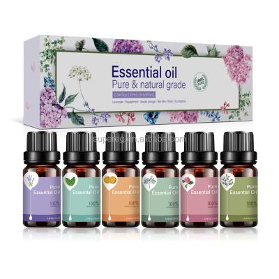 China Anti Aging Essential Oil 10ml Set 100% Natural Essential Oil For Aroma Diffuser Aromatherapy Body Care for sale