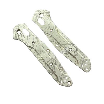 China Outdoor Gear Increasing Camping TOPO Engraved Knife Brass Scales For Benchmade 940 Osborne Folding Knife Scales Pocket Knife Speed ​​EDC for sale