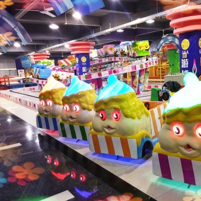 China Fiberglass Mini Shuttle Bus, Amusement Park Equipment Children Small Roller Coaster Kids Riding Car for sale