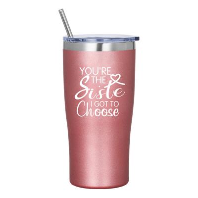 China Custom Sustainable 20oz Thermo Insulated Stainless Steel Sublimation Water Reusable Tumbler for sale