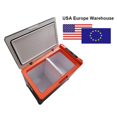 China Warehouse Small Car Vehicle Convenient Convenient Refrigerator Ice Cooler Travel 12V USA Europe Warehouse Freezer 40L for sale