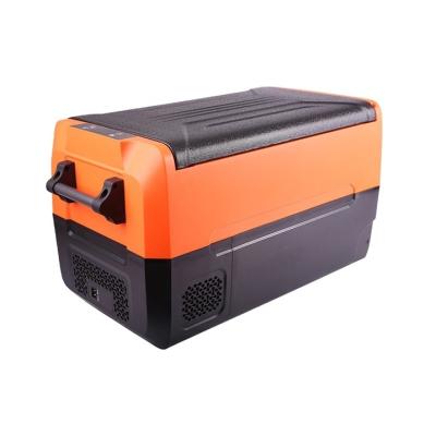 China 40L High Quality Fashionable Convenient 12 Volt Double Zone ABS Car Fridge Freezer Portable Fridge for sale