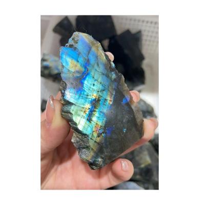 China Wholesale Single Labradorite Specimen from Europe Lucky Stone Natural Raw Rough for Healing Gift for sale