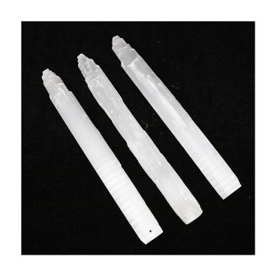 China Natural Spiritual Healing Crystal Products Selenite Wand Europe Hot Selling Point for sale