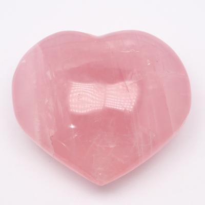 China Europe Wholesale Crystal Healing Stone Natural Rose Quartz Heart For Gift for sale