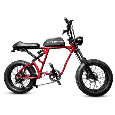 China R4 750W Full Suspension Power 48V Mountain Electric Super Tire Electric Dirt Bike Off Road Retro Fat Bike for sale