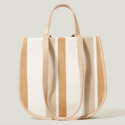 China Daily Life New Arrival Stripe Canvas Shoulder Cross - Body Bag High Quality Shoulder Bag With Adjustable Shoulder Strap for sale