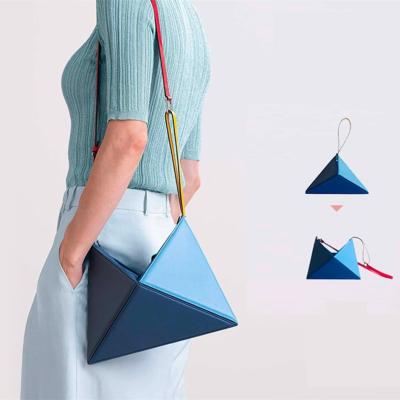 China Multifunctional Daily Life New Arrival Fashion Style Hand Crafted Origami Sling Shoulder Bag Foldable Deformable Small Purse Bag For Women for sale