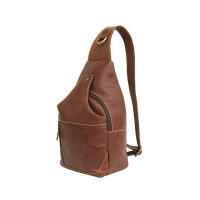 China Everyday Life Brown Trunk Bag Genuine Leather Rustic Large Shoulder Bag For Men SUnisex Leather Bag for sale