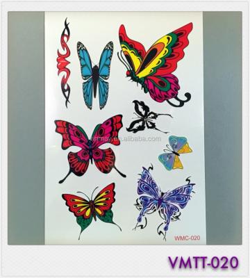 China New Design Temporary Beautiful Girl Style Fashionable Flower And Butterfly Temporary Tattoo for sale