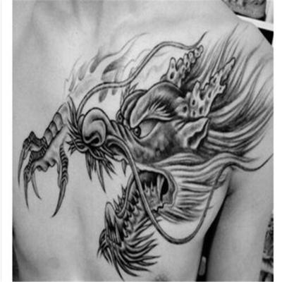 China Men Non-toxi Black Dragon Larger Body Act Temporary Temporary Back Tattoos Sticker for sale