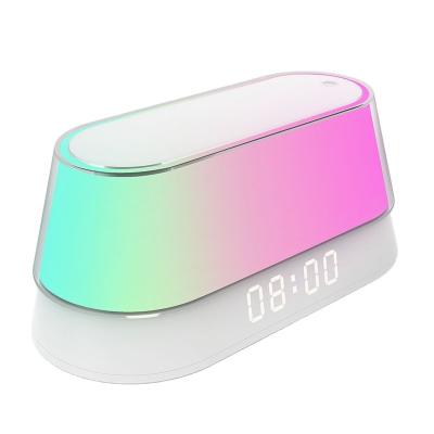 China NEW Smart Watch 2022 RGB LED Night Light 5 in 1 Wireless Charger Station Clock for sale