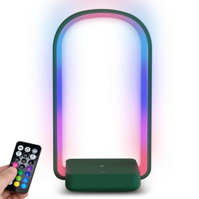 China 2022 Music New RGB LED Wireless Sync Charger Light Lamp Earphone Stand RGB Color Light Lamp Earphone Stand for sale