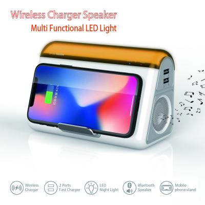 China Lightweight Wireless LED Wireless Speaker with Fast Wireless Charging Dock for sale