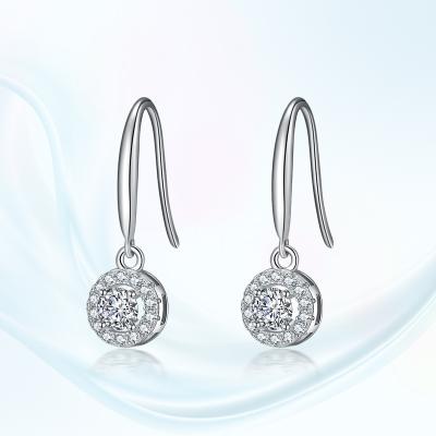 China Romantic 925 Sterling Silver Moissanite Long Earrings for sale