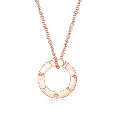 China Popular Romantic Russian Ring Necklace Necklace Designs with Engraving - Rose Gold for sale